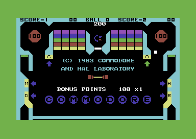 Pinball Spectacular title screen for Commodore 64